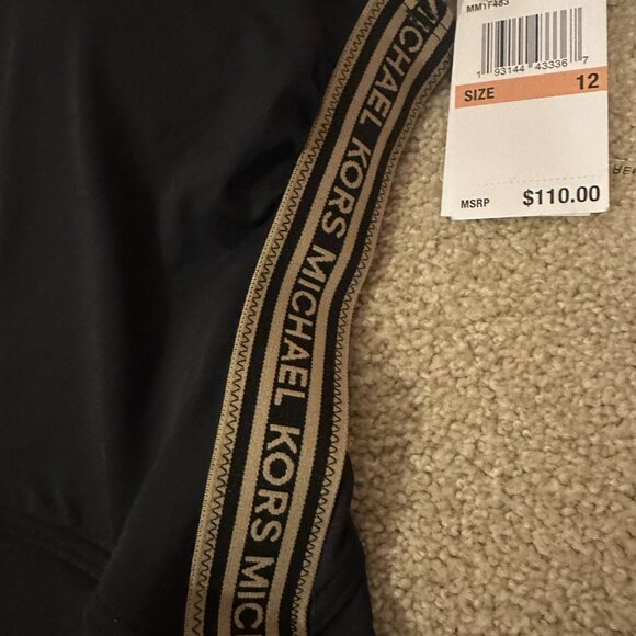 Michael Kors Open Side Swimsuit size 12 black - Picture 2 of 3